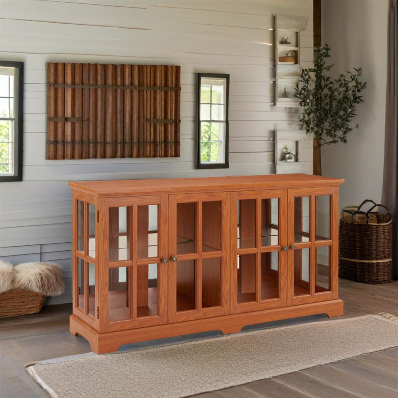 Vitrine à DEL avec tablettes réglables et portes grillagées