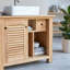 Coline 95cm Single Bathroom Vanity Base Only in Brown