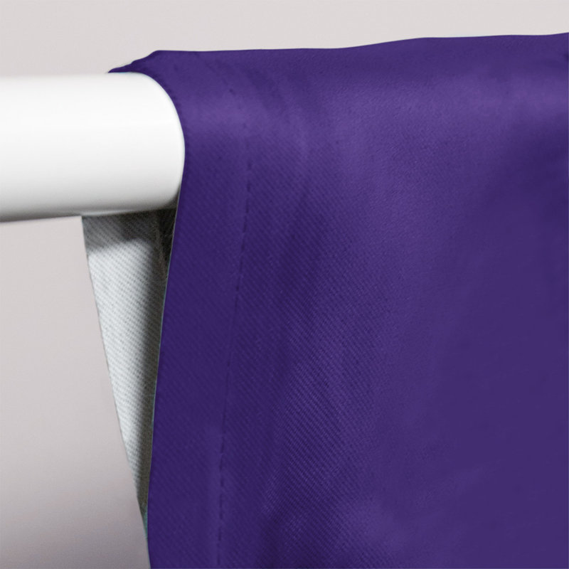Panneau de rideau simple occultant avec passe-tringle footing stripes Indianapolis, Purple/White