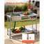 Évier utilitaire en acier inoxydable, évier de cuisine commercial à cuve simple autoportant avec robinet, établi utilitaire pour lavabo droit avec tuyau d'eau chaude et froide, 47 x 19,7 x 37 po