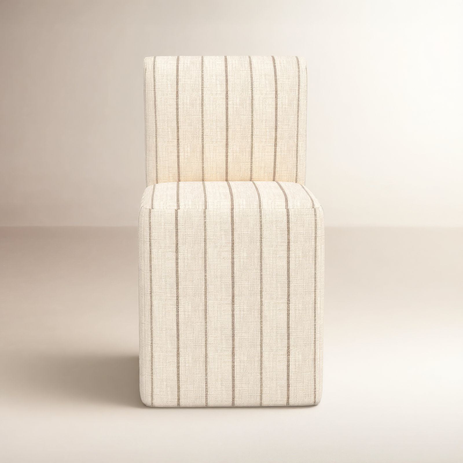 Mendy Side Chair, Fritz Charcoal Stripe