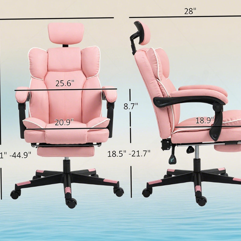 Chaise de bureau pratique, spécialement conçue pour les joueurs à domicile et les employés de bureau, avec fonction inclinable et repose-pieds
