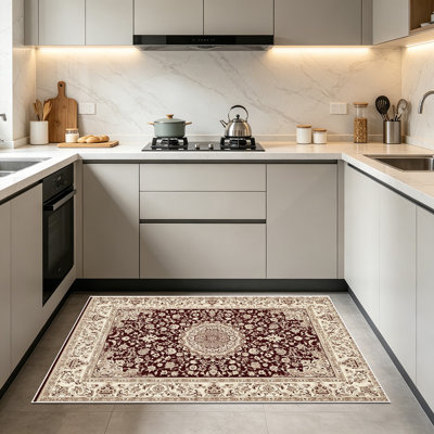 Vintage Persian pattern carpet, soft and easy to clean, suitable for living room, bedroom, dining room, study room, and other indoor decoration carpets for multiple scenes