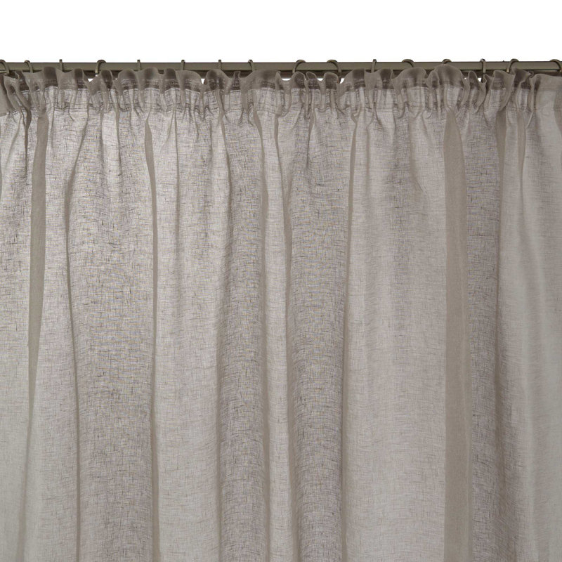 Heaton Sheer Single Curtain Panel, Light Grey, 145 W x 280 D cm