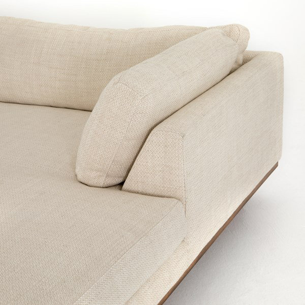 Everly Chaise Sectional, Right Hand Facing, 32" H x 133" W x 86" D, Irving Taupe Polyester Blend