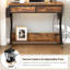 Table de bureau mobile à roulettes 39,4 "avec multiprise et lumières DEL-638721098