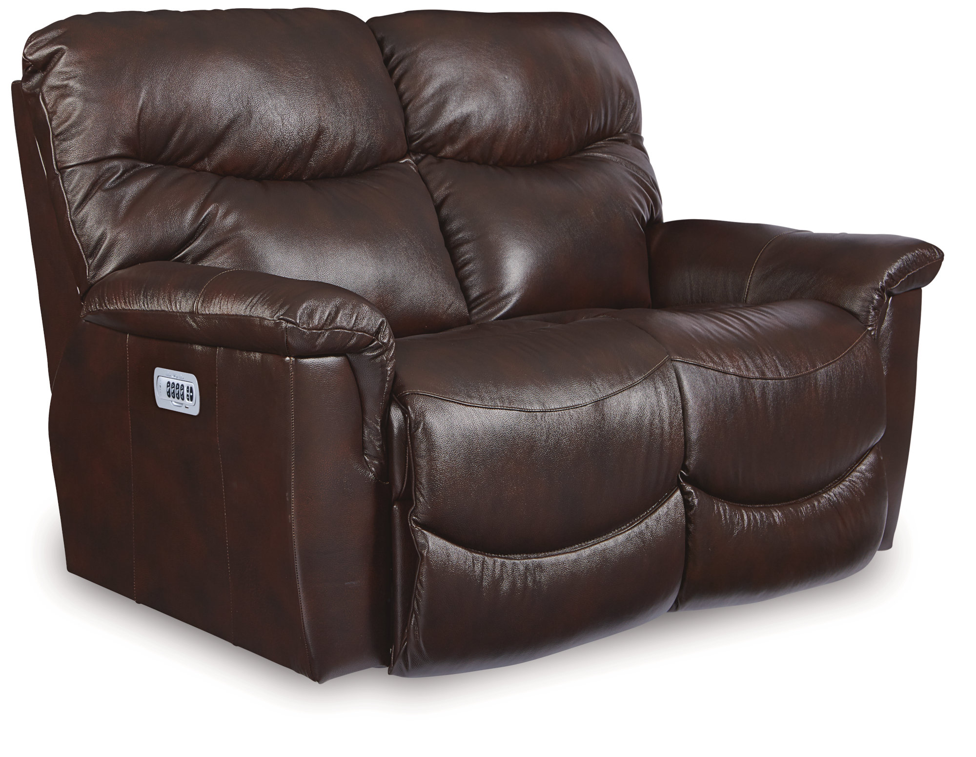 LaZBoy James Power Leather Match Reclining Loveseat with Power
