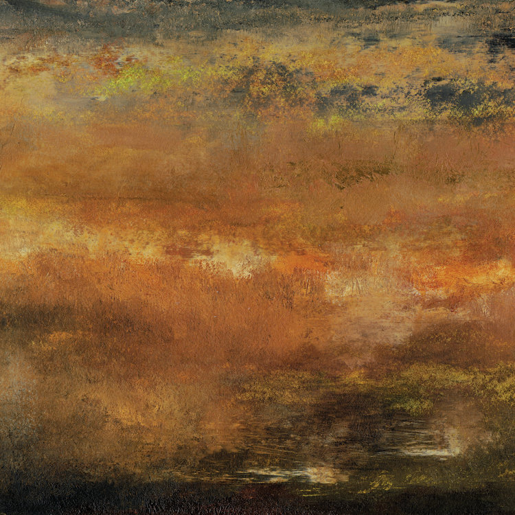 «Seasons II», reproduction d'art sur toile, H 18 po x l 18 po x P 1,5 po, Toile avec cadre noir, Pas de tapis