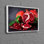 Abstrait art grenadine rouge sur toile de coton avec design mural 3D pour une décoration personnalisée