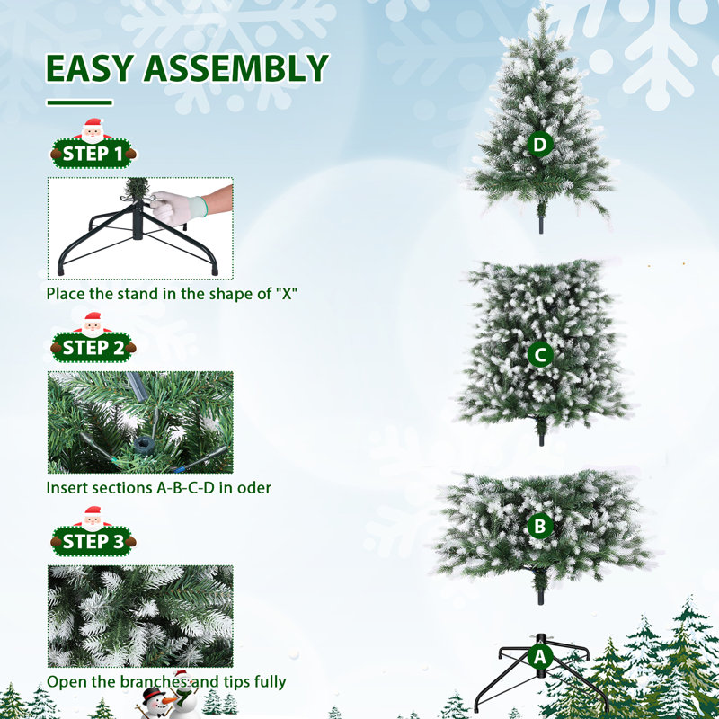 6ft Lighted Artificial Spruce Christmas Tree