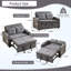 2 Seater Linen Sofa Bed-133077740