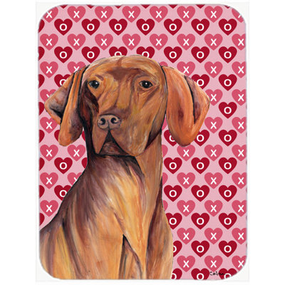 Caroline's Treasures Valentine Hearts Vizsla Hearts Love and Valentine's Day Portrait Glass Cutting Board