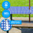 Vinyl Picnic Fited Tableclth Rectangle 48X24 Black-673318965-673318920