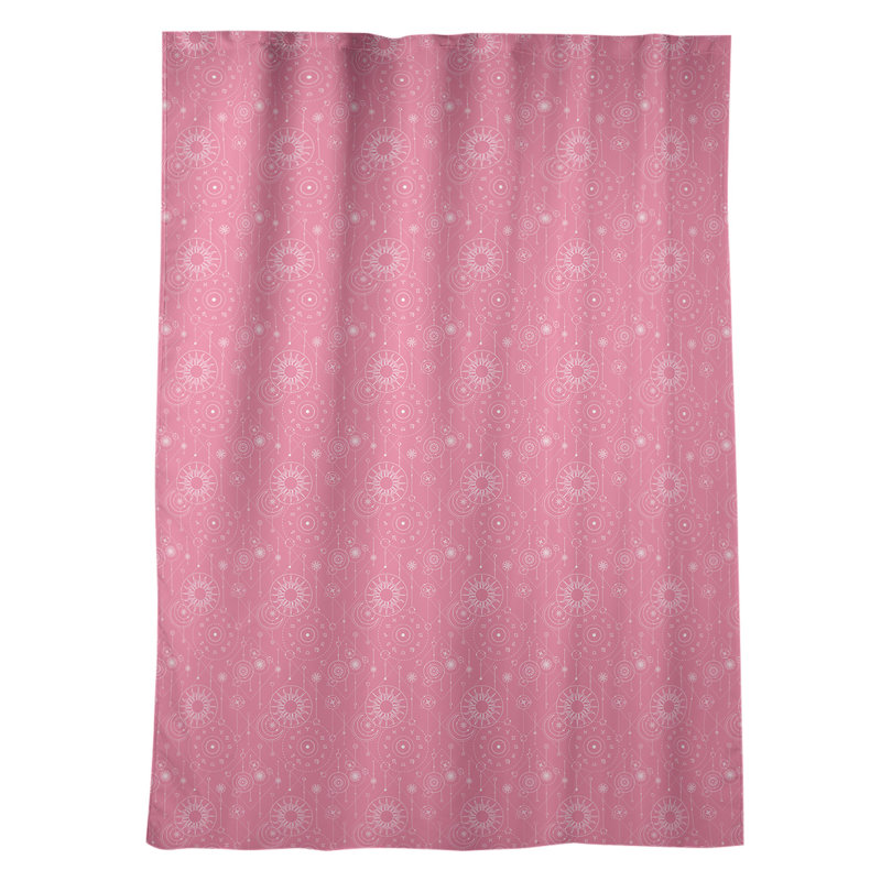 Panneau de rideau simple occultant et isolant avec passe-tringle astrologie window Avicia, Rose
