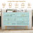 6-Drawer 47.23'' W Modern Double Dresser with Gold Legs, Chest of Drawers Storage Cabinet-528495231