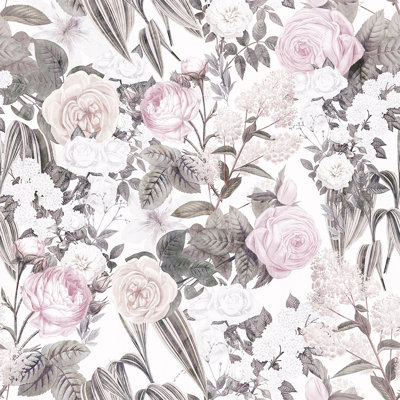 Soft Blush Rose Garden Wallpaper Peel And Stick Roll Premium