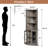 Armoney 65.3" H x 23.8" W 5 Tier Corner Storage Bookcase, Washed Gray-894938563