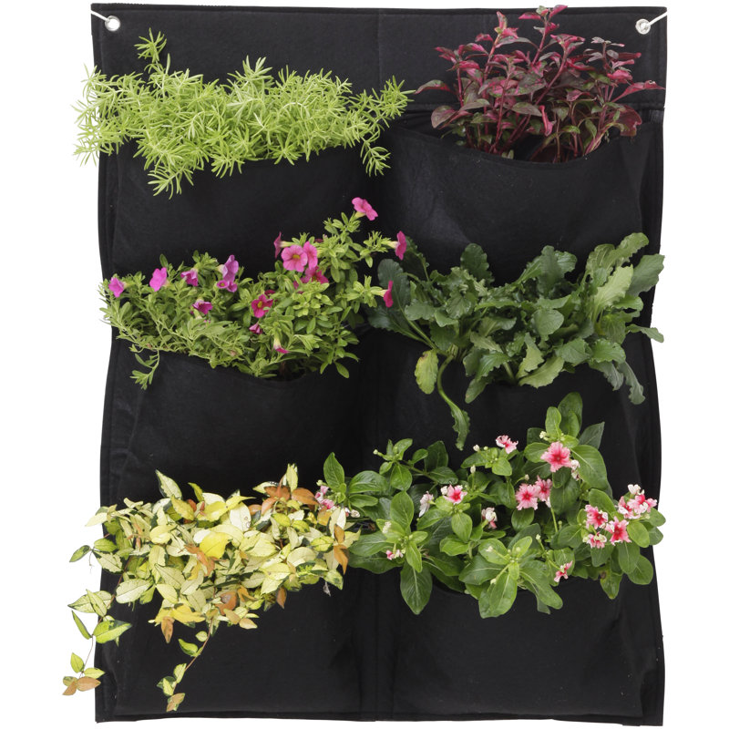 Longbridge Wood Wall Planter, Black