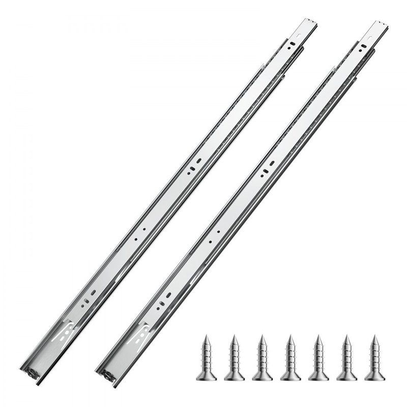 Glissières de tiroir à fixation latérale pour charge de 100 lb, H 1,81 po x l 23,62 po x P 0,5 po
