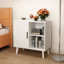 Armoire de rangement Buffet, armoire d'appoint avec pieds en bois massif pour portes décorées, salle à manger, couloir, console, armoire à boissons alcoolisées