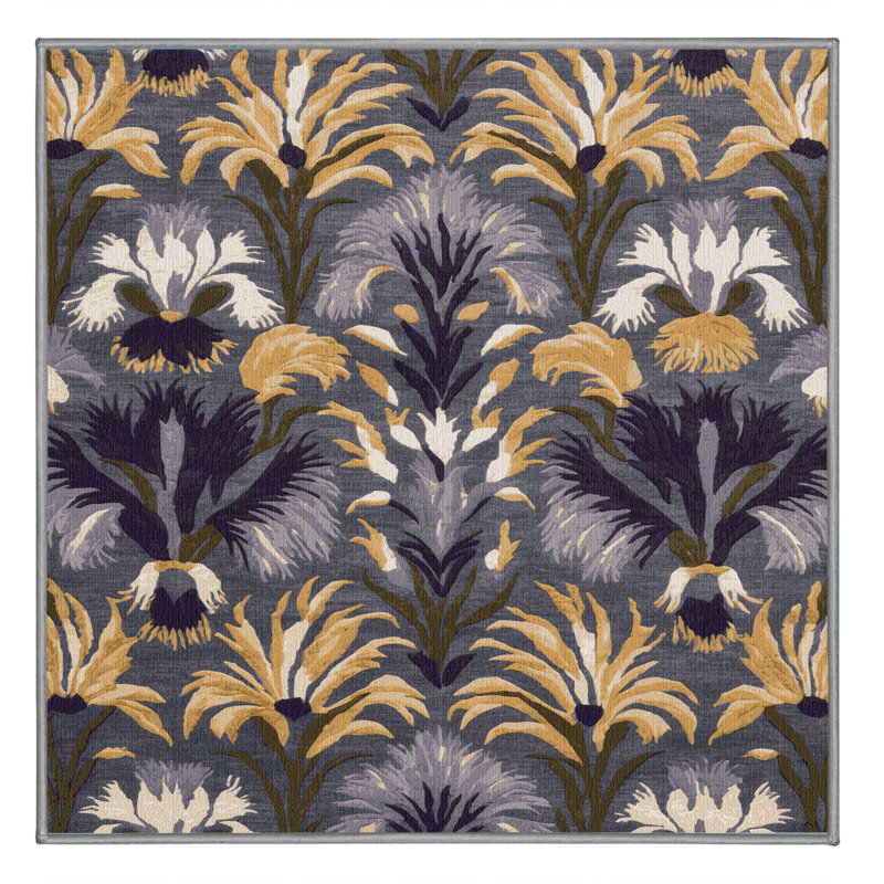 Tapis botanique lavable à la machine