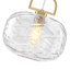 Luminaire suspendu moderne 12 po en or avec abat-jour en verre texturé soufflé à la main - Luminaire suspendu à hauteur réglable pour îlot de cuisine
