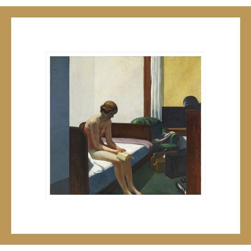 Habitacion de Hotel par Edward Hopper - Impression sur toile, H 13,75 po x l 14,48 po