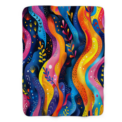Vibrant Whimsical - 1 Piece Premium Blanket