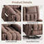 Fauteuil inclinable électrique surdimensionné surdimensionné, grand fauteuil inclinable électrique avec massage, poches latérales-121131690