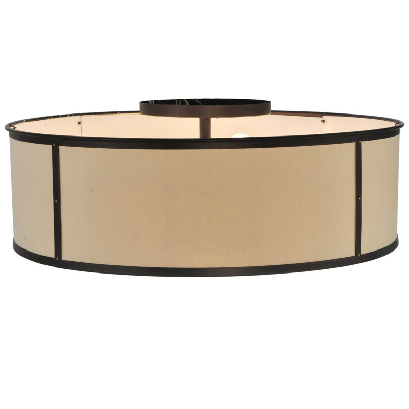 Plafonnier encastré à tambour 30 po à 8 lumières unique