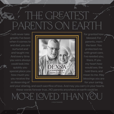 The Greatest Parents On Earth Glass Photo Frame - 12" x 12"