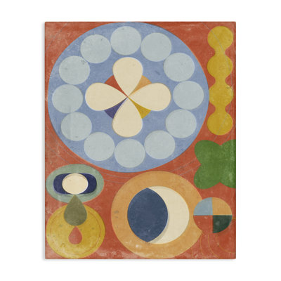  Art mural rétro sur toile de formes symboliques par Victoria Barnes