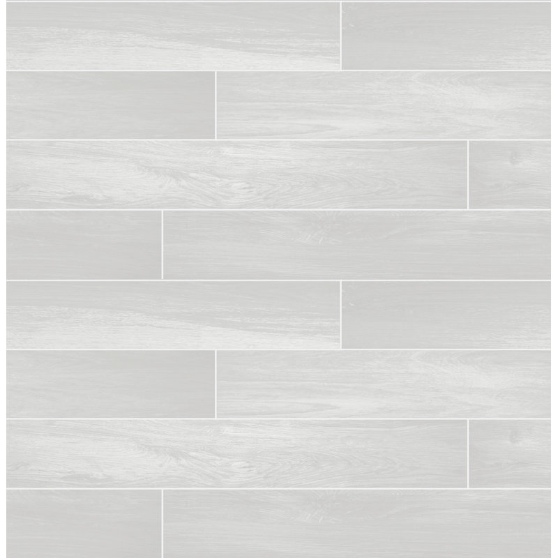 33' x 20.5" Wood Wallpaper, White
