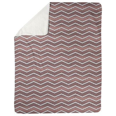 Couverture polaire à chevrons ondulés