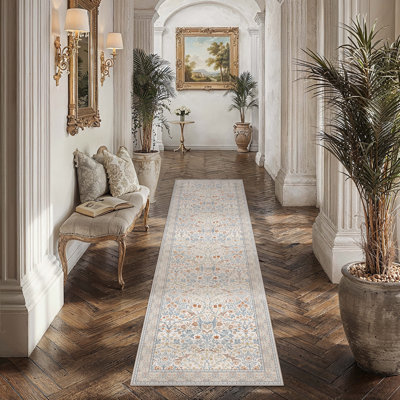 Tapis à motif floral rétro Ellis