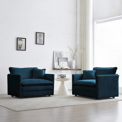 Ensemble de chaises avec accoudoirs rembourrés Chenille