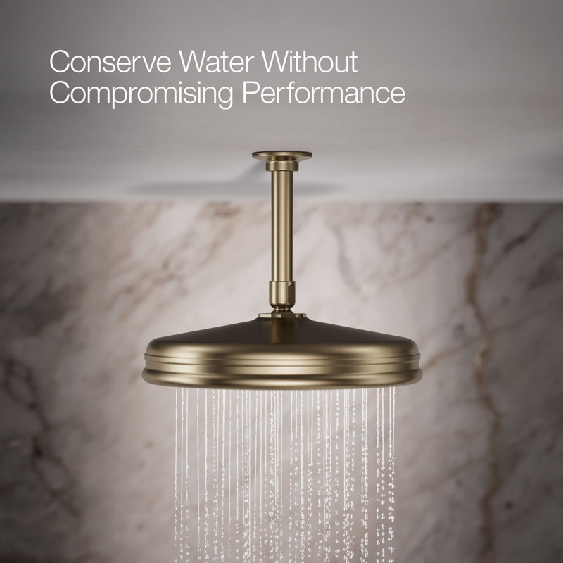 Traditional Round 10" Rainhead with Katalyst Air-Induction Spray, 2.5 Gpm, Vibrant Brushed Bronze