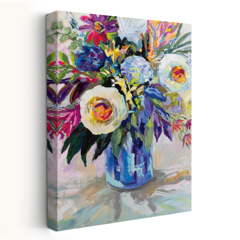 «Blue and Bouquet Joy Of Color Art», H 24 po x l 16 po