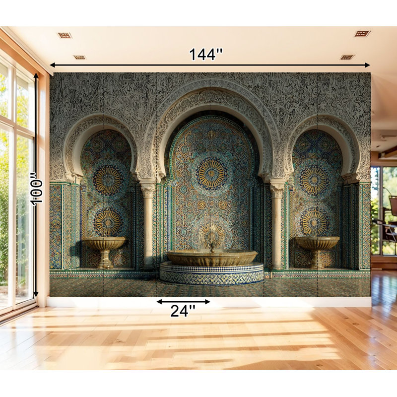 Adhésif mural auto-adhésif et amovible, L 99,6 po x l 144 po