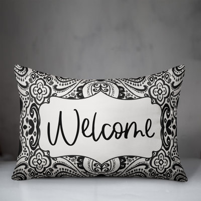 Paisley Outdoor Reversible Throw Pillow