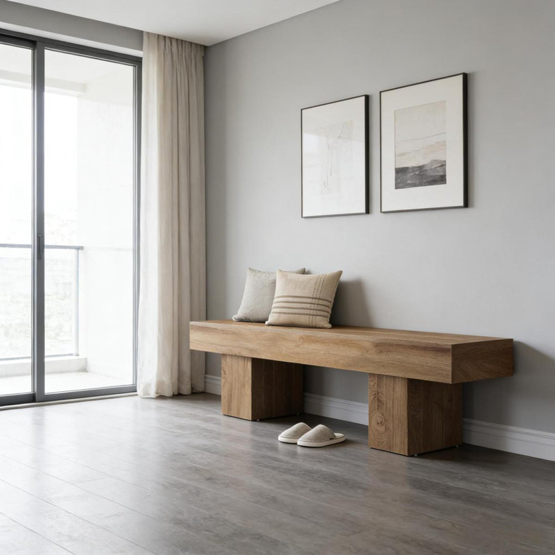 Modern End Of Bed Bench,Dining Bench,Stable Entryway Bench