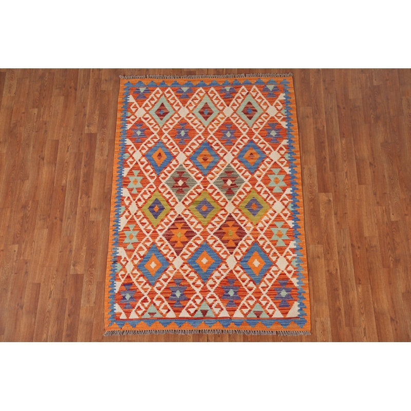 Tapis oriental en laine South Western Kilim 4x6