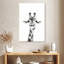 Brampt Happy Giraffe en noir et blanc-108439497