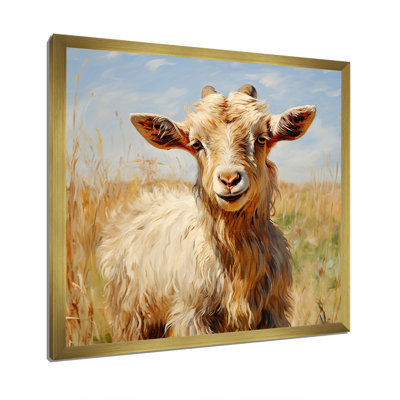 Adorable chèvre dans un champ champêtre I - Chèvre, art mural