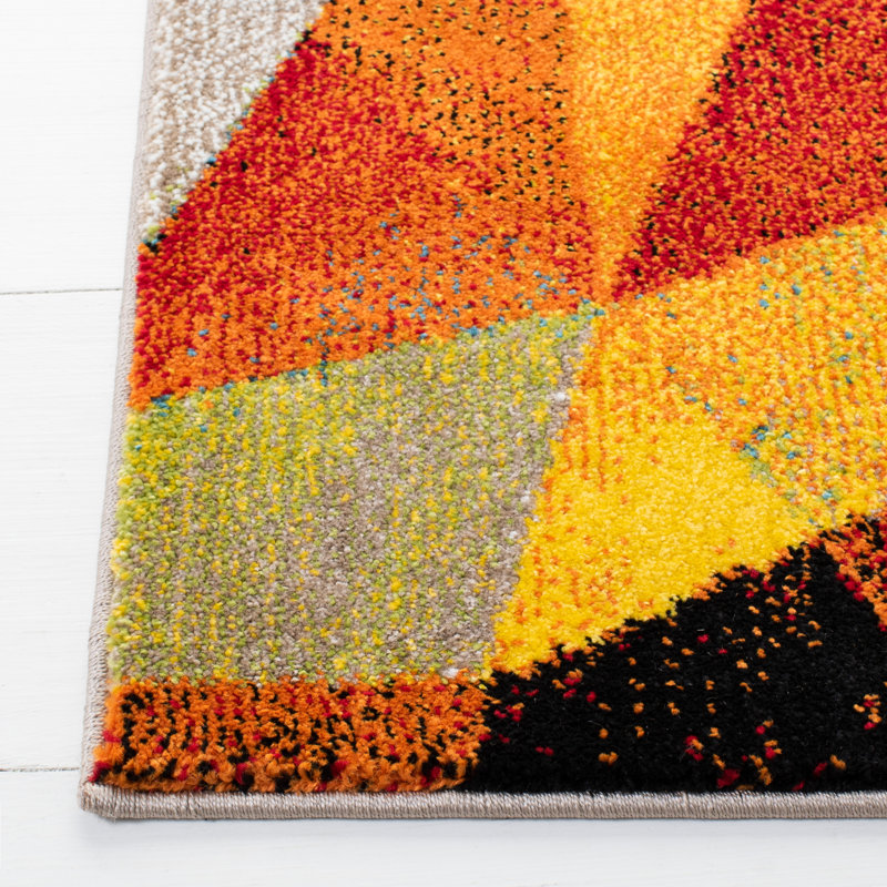 Tapis abstrait Sarya Performance, Tapis de couloir 2 pi 3 po x 8 pi