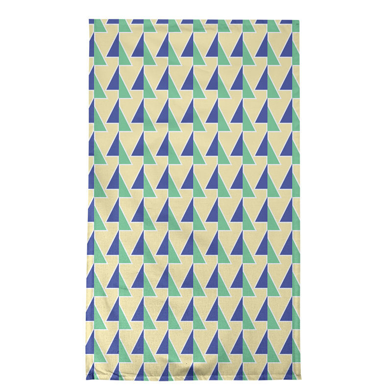 Torchon à flèches, Jaune/Vert/Bleu, Polyester sergé