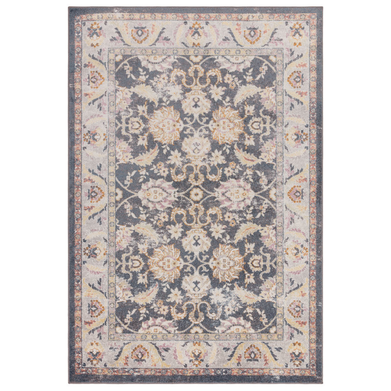 Hupper Farah Machine Woven Grey Area Rug, Rectangle 200 x 290 cm
