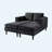 Upholstered Chaise Lounge Sofa Bed-1595437846