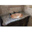 Lavabo de salle de bain ovale en cuivre martelé 19 po