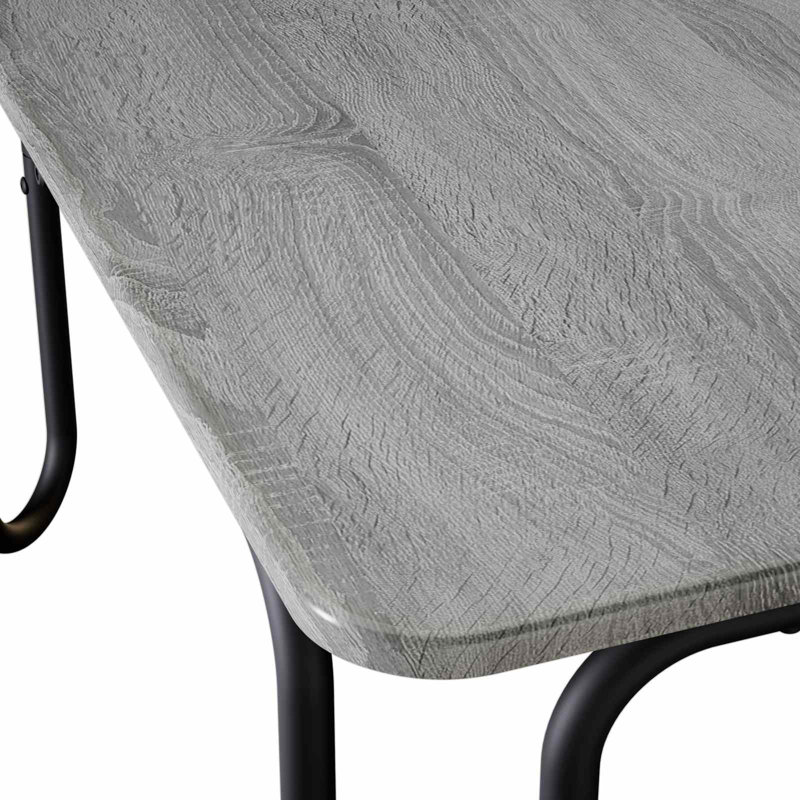 Coffee Table, 45cm H x 59cm W x 59cm D, Grey Sonoma / Black, Grey Sonoma